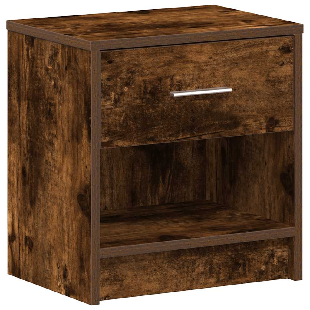 vidaXL Bedside Cabinets 2 pcs with Drawer Smoked Oak 39x28x41 cm 6