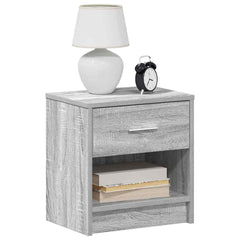 vidaXL Bedside Cabinets 2 pcs with Drawer Grey Sonoma 39x28x41 cm 3