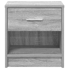 vidaXL Bedside Cabinets 2 pcs with Drawer Grey Sonoma 39x28x41 cm 4