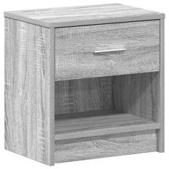vidaXL Bedside Cabinets 2 pcs with Drawer Grey Sonoma 39x28x41 cm 6