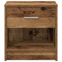 vidaXL Bedside Cabinets 2 pcs with Drawer Old Wood 39x28x41 cm 4