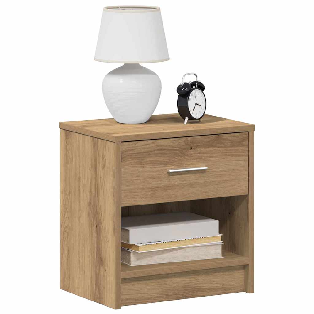 vidaXL Bedside Cabinets 2 pcs with Drawer Artisan Oak 39x28x41 cm 3