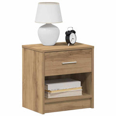vidaXL Bedside Cabinets 2 pcs with Drawer Artisan Oak 39x28x41 cm 3