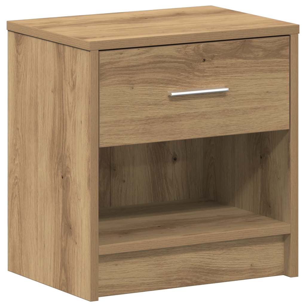 vidaXL Bedside Cabinets 2 pcs with Drawer Artisan Oak 39x28x41 cm 4