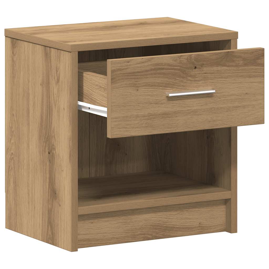 vidaXL Bedside Cabinets 2 pcs with Drawer Artisan Oak 39x28x41 cm 6