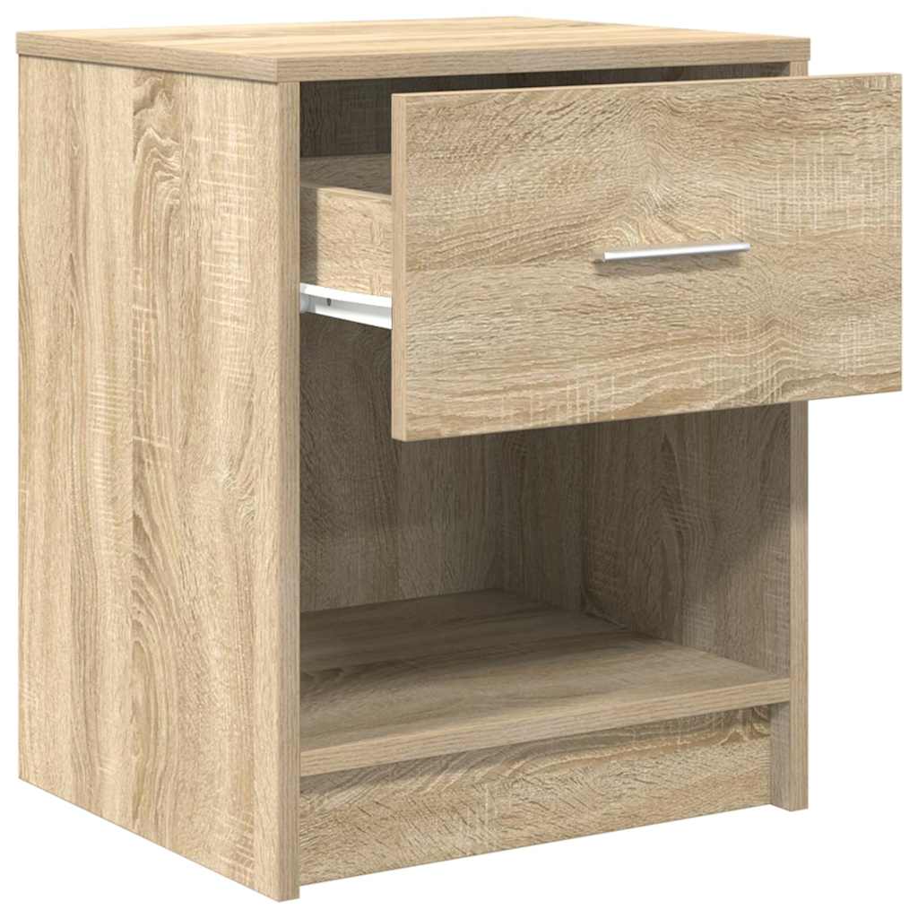 vidaXL Bedside Cabinets 2 pcs with Drawer Sonoma Oak 40x34x50 cm 5