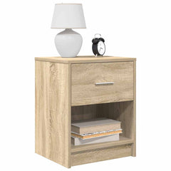 vidaXL Bedside Cabinets 2 pcs with Drawer Sonoma Oak 40x34x50 cm 1