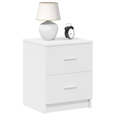 vidaXL Bedside Cabinet with 2 Drawers White 40x36x50 cm 3