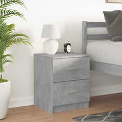 vidaXL Bedside Cabinet with 2 Drawers Concrete Grey 40x36x50 cm 3