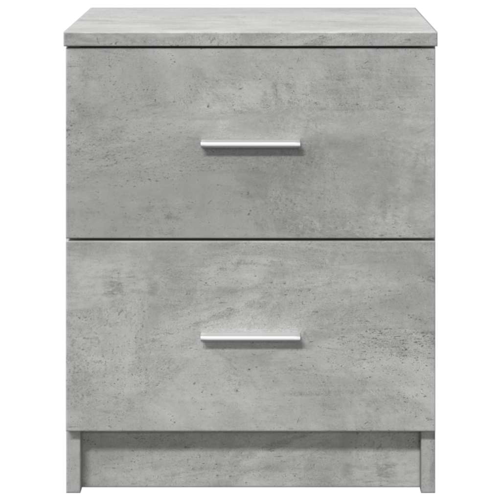 vidaXL Bedside Cabinet with 2 Drawers Concrete Grey 40x36x50 cm 4