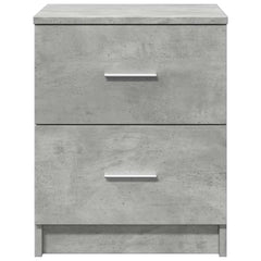 vidaXL Bedside Cabinet with 2 Drawers Concrete Grey 40x36x50 cm 4