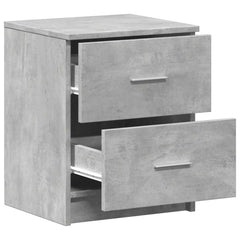 vidaXL Bedside Cabinet with 2 Drawers Concrete Grey 40x36x50 cm 5