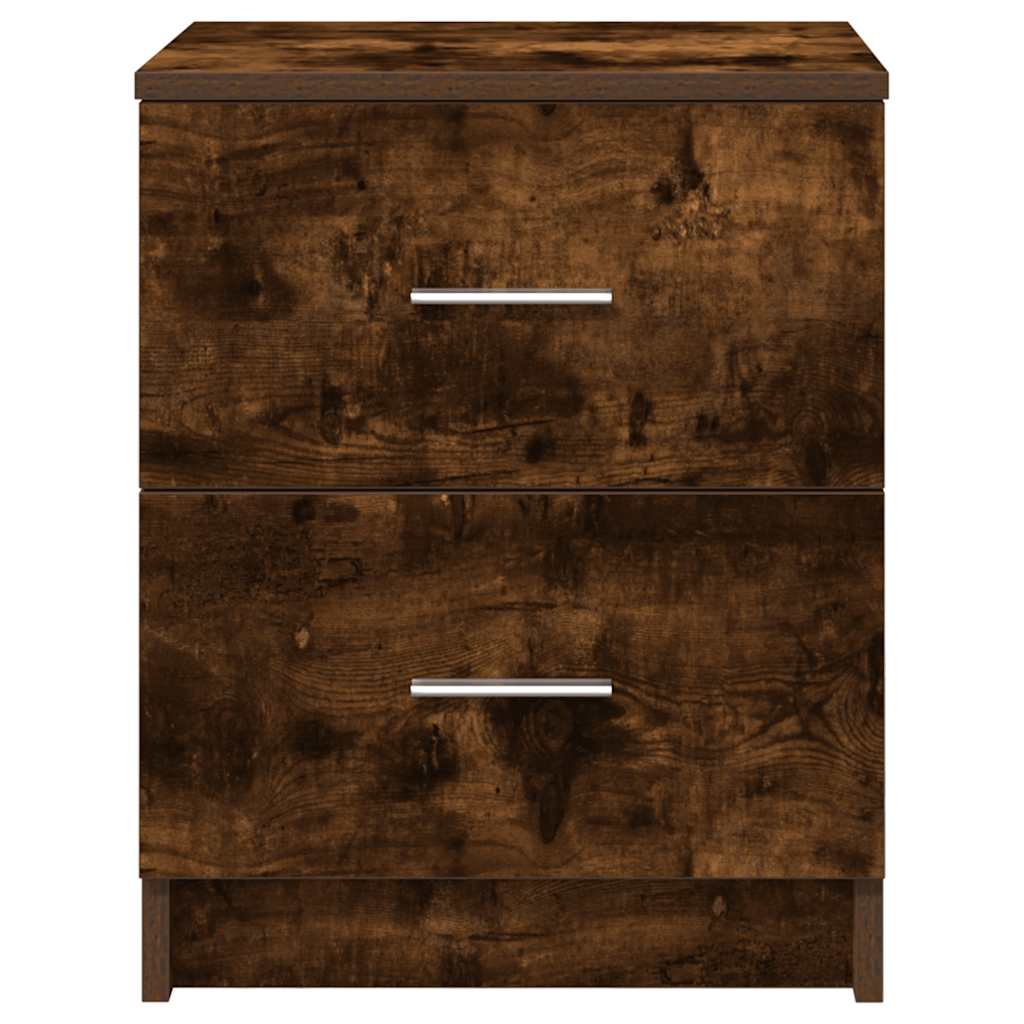 vidaXL Bedside Cabinets 2 pcs with 2 Drawers Smoked Oak 40x36x50 cm 3