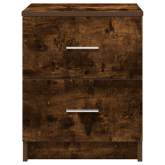 vidaXL Bedside Cabinets 2 pcs with 2 Drawers Smoked Oak 40x36x50 cm 3