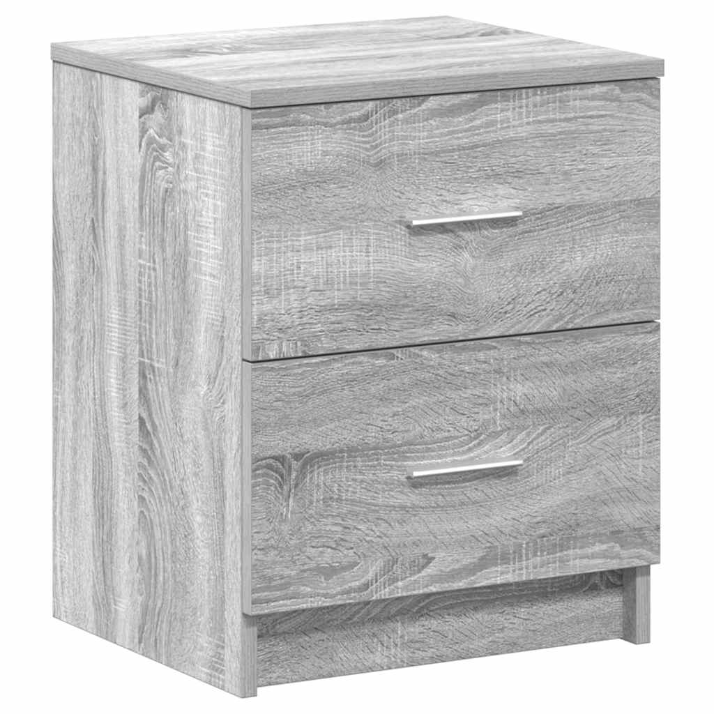 vidaXL Bedside Cabinet with 2 Drawers Grey Sonoma 40x36x50 cm 2