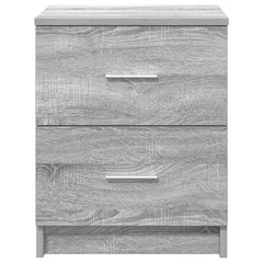 vidaXL Bedside Cabinet with 2 Drawers Grey Sonoma 40x36x50 cm 4