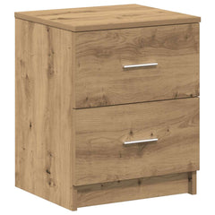 vidaXL Bedside Cabinet with 2 Drawers Artisan Oak 40x36x50 cm 2