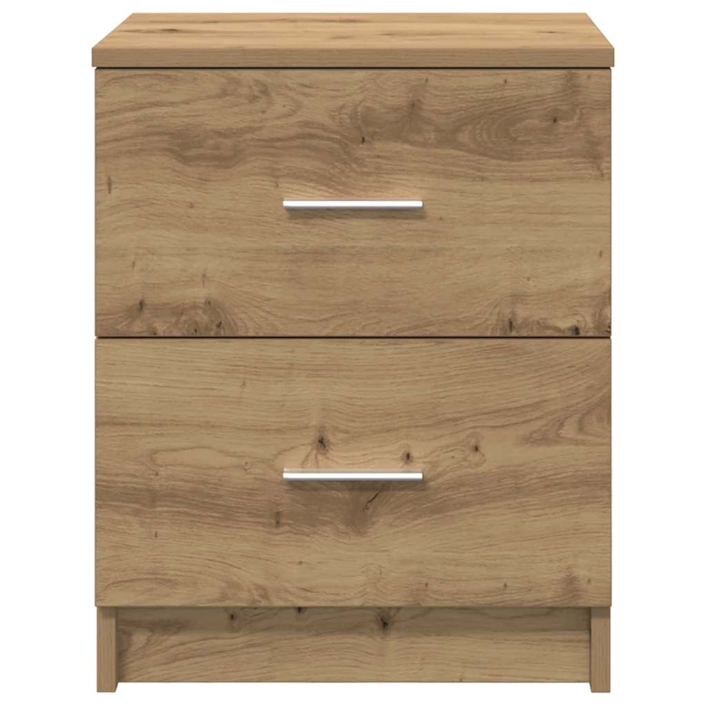 vidaXL Bedside Cabinet with 2 Drawers Artisan Oak 40x36x50 cm 4