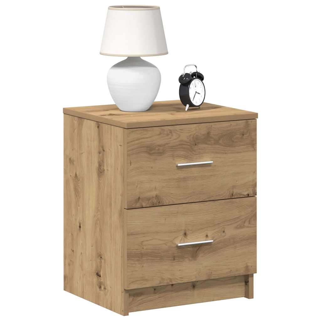 vidaXL Bedside Cabinet with 2 Drawers Artisan Oak 40x36x50 cm 1