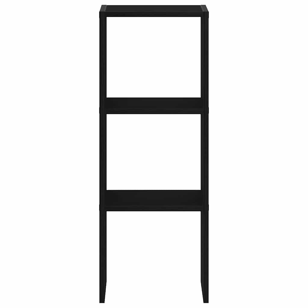 vidaXL Bookcase Stackable Black Oak 30x30x80 cm Engineered Wood 4