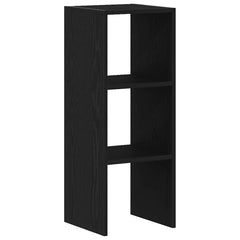 vidaXL Bookcase Stackable Black Oak 30x30x80 cm Engineered Wood 6