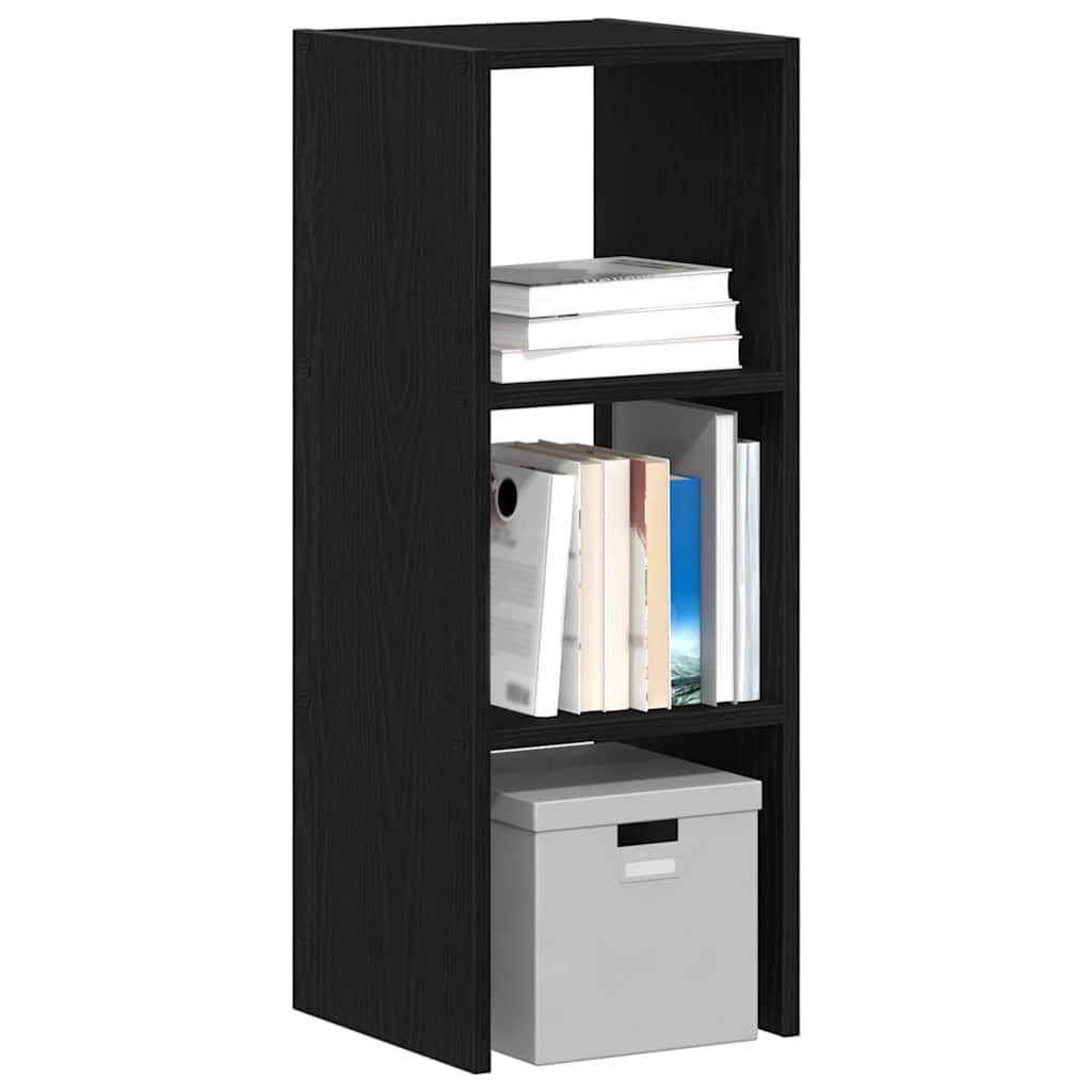 vidaXL Bookcase Stackable Black Oak 30x30x80 cm Engineered Wood 1