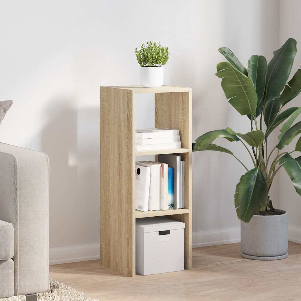 vidaXL Bookcase Stackable Sonoma Oak 30x30x80 cm Engineered Wood 3