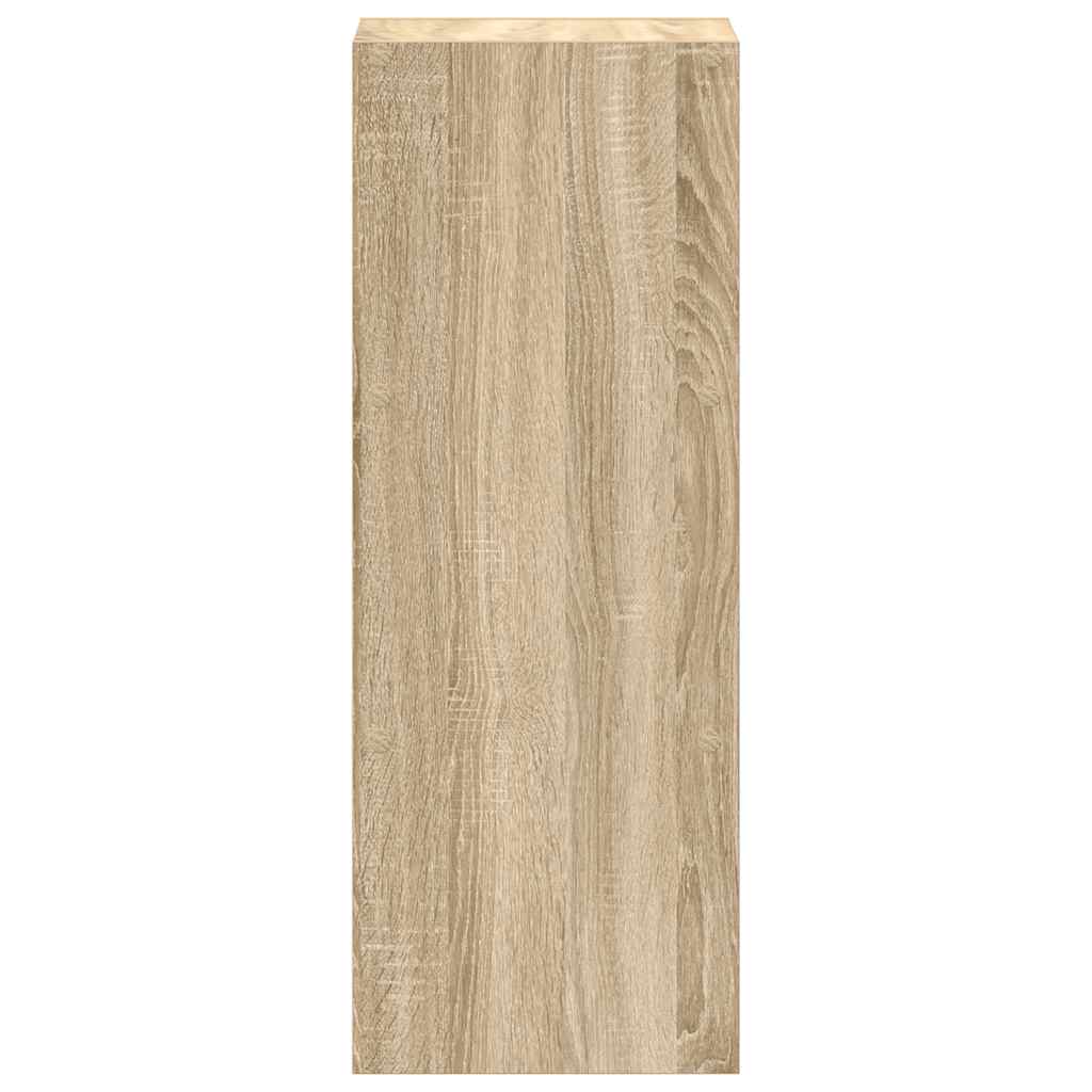vidaXL Bookcase Stackable Sonoma Oak 30x30x80 cm Engineered Wood 5