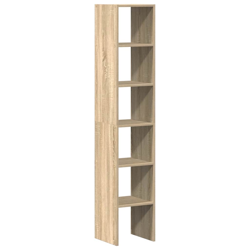 Bookcases 2 pcs Stackable Sonoma Oak Engineered Wood, image 2