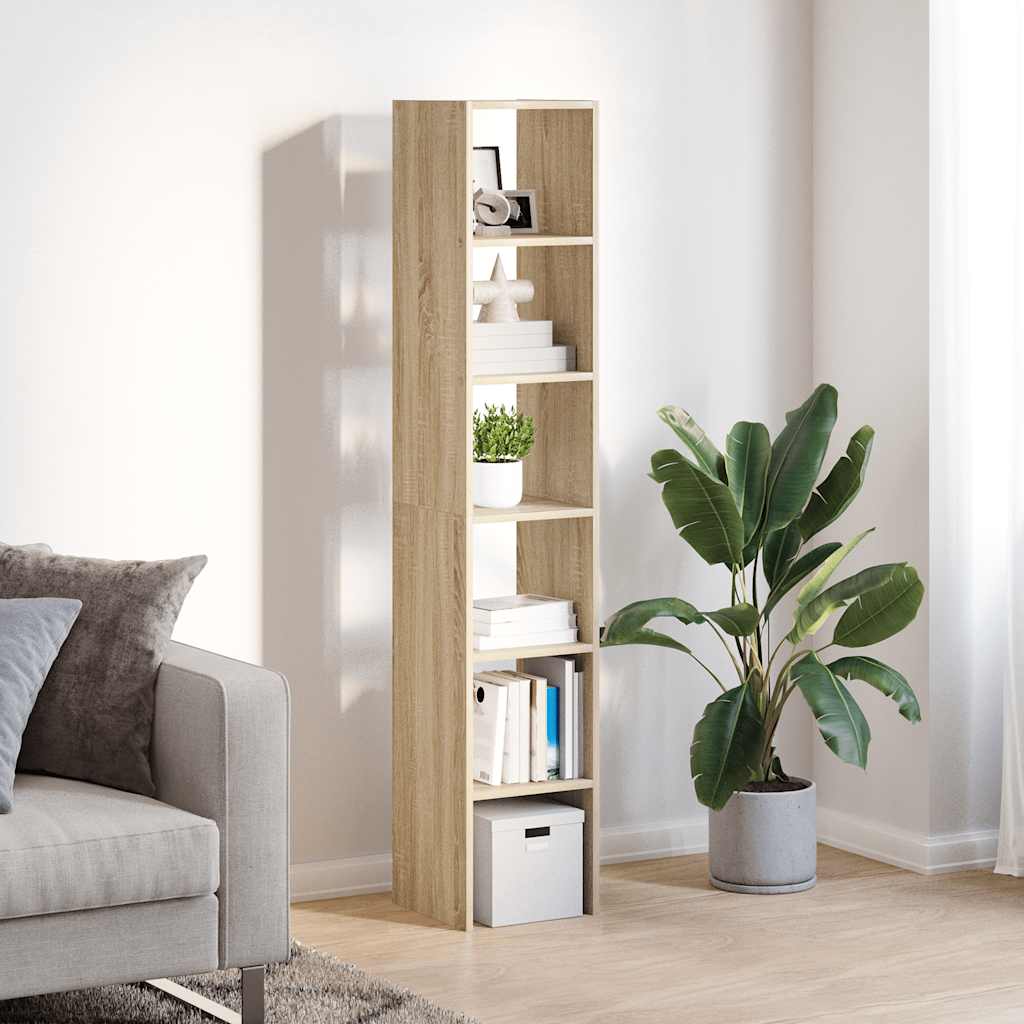 Bookcases 2 pcs Stackable Sonoma Oak Engineered Wood, image 3