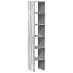 vidaXL Bookcases 2 pcs Stackable Grey Sonoma 30x30x80 cm Engineered Wood 2
