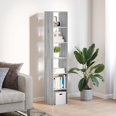 vidaXL Bookcases 2 pcs Stackable Grey Sonoma 30x30x80 cm Engineered Wood 3