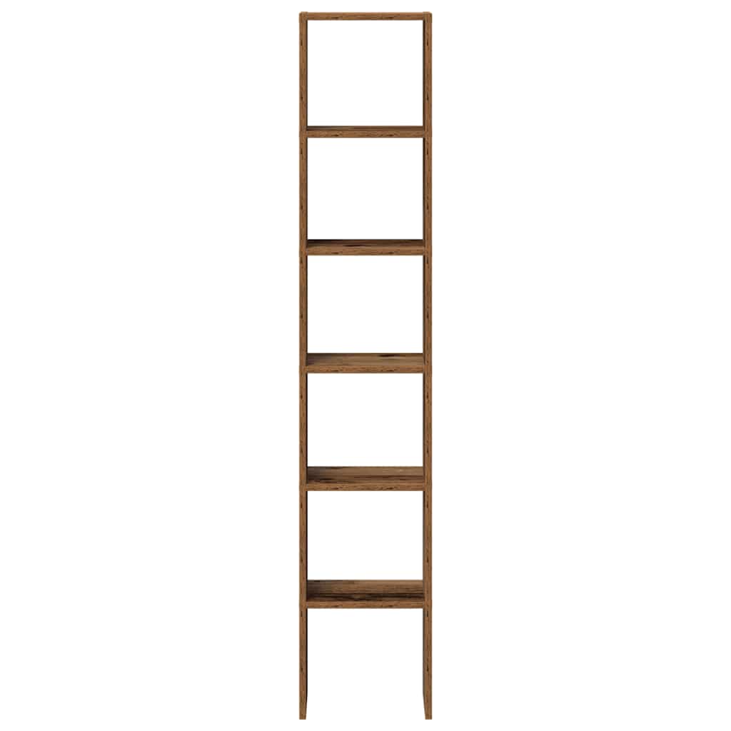 vidaXL Bookcases 2 pcs Stackable Old Wood 30x30x80 cm Engineered Wood 4
