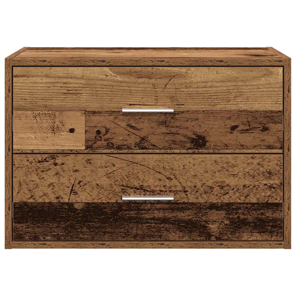 vidaXL Cabinet with 2 Drawers Old Wood 60x31x40 cm Engineered Wood 4
