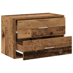 vidaXL Cabinet with 2 Drawers Old Wood 60x31x40 cm Engineered Wood 5