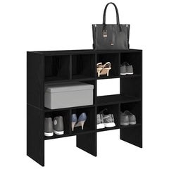 vidaXL Shoe Racks 2 pcs Stackable Black Oak 89.5x30x40 cm 1
