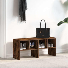 vidaXL Shoe Rack Stackable Smoked Oak 89.5x30x40 cm 3