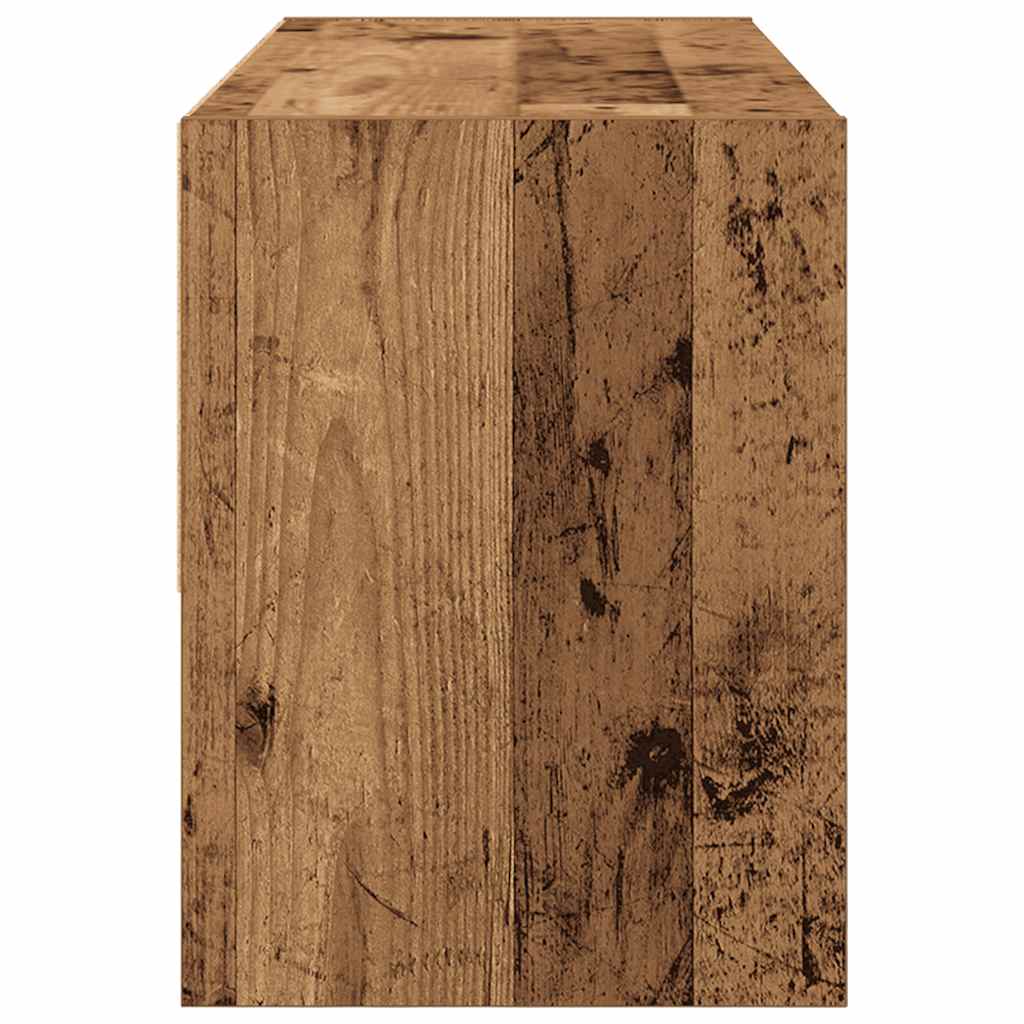 vidaXL Shoe Rack Stackable Old Wood 89.5x30x40 cm 5