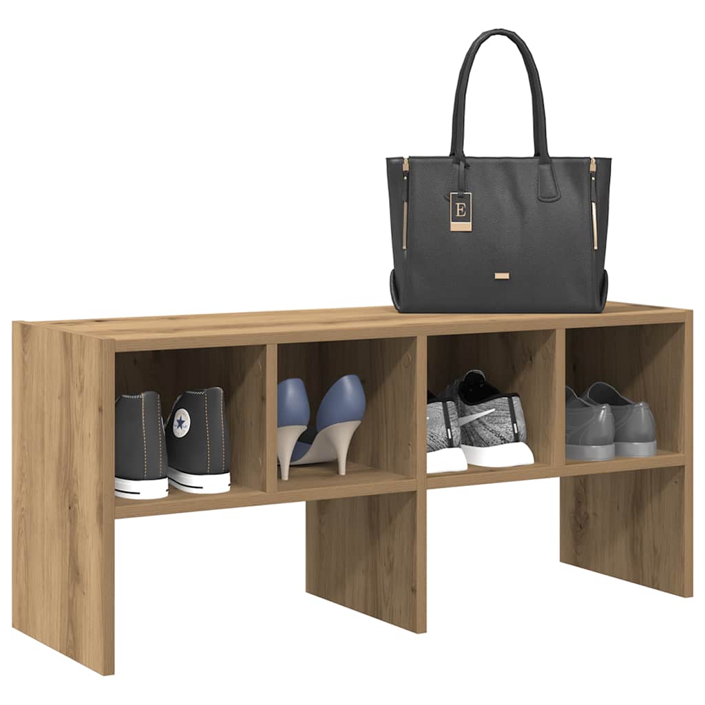 vidaXL Shoe Rack Stackable Artisan Oak 89.5x30x40 cm 1
