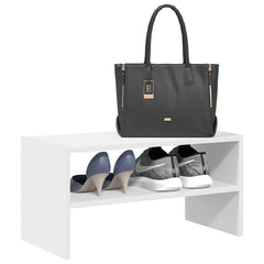 vidaXL Shoe Rack Stackable White 60x30x30.5 cm 1