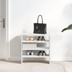 vidaXL Shoe Racks 2 pcs Stackable White 60x30x30.5 cm 3