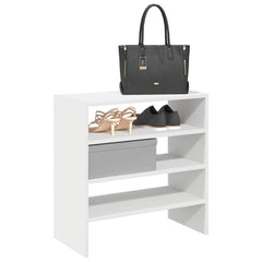 vidaXL Shoe Racks 2 pcs Stackable White 60x30x30.5 cm 1