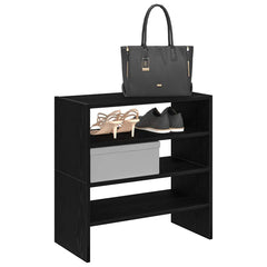 vidaXL Shoe Racks 2 pcs Stackable Black Oak 60x30x30.5 cm 1