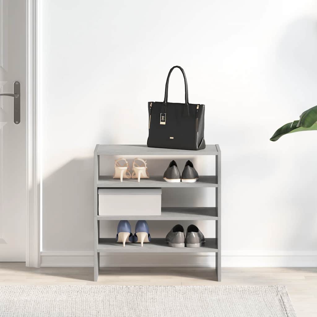 vidaXL Shoe Racks 2 pcs Stackable Concrete Grey 60x30x30.5 cm 3