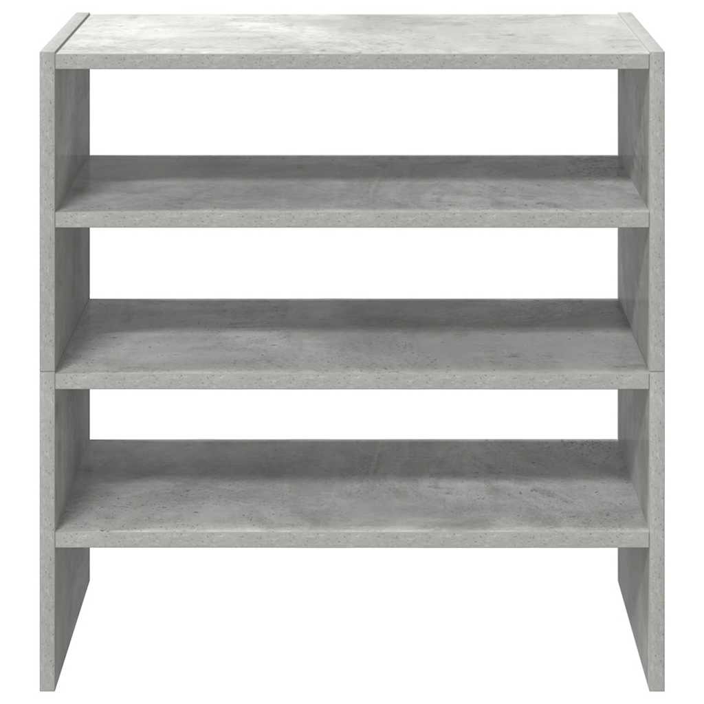 vidaXL Shoe Racks 2 pcs Stackable Concrete Grey 60x30x30.5 cm 4