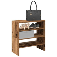 vidaXL Shoe Racks 2 pcs Stackable Old Wood 60x30x30.5 cm 1