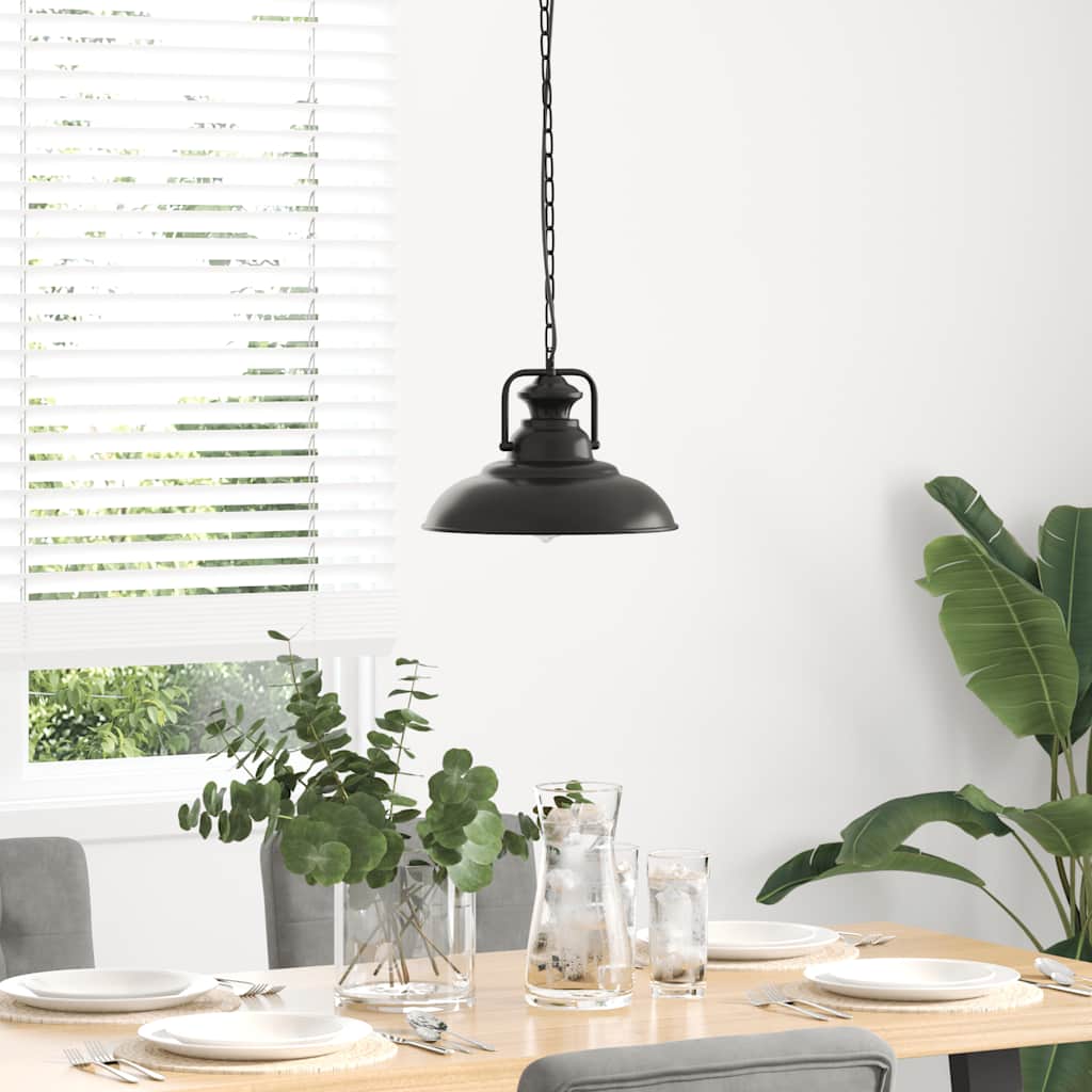 vidaXL Pendant Lamp E27 Black Ø 31 cm Iron 3