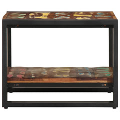 vidaXL Coffee Table Multicolour 50x50x38 cm Solid Wood Reclaimed 5