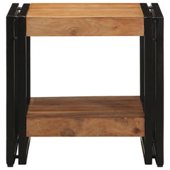 vidaXL Coffee Table Brown 40 x 40 x 38 cm Solid Acacia Wood 4