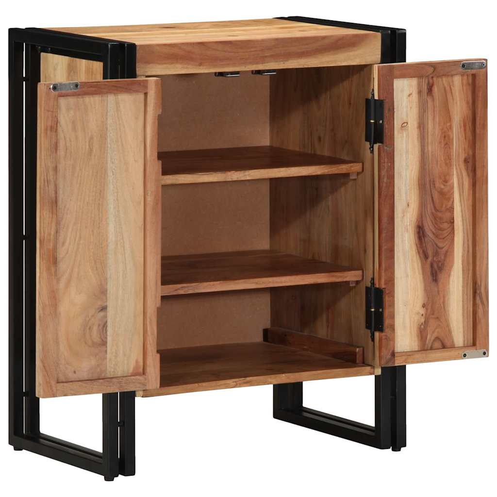 vidaXL Shoe Cabinet 56 x 35 x 70 cm Solid Acacia wood Brown 2